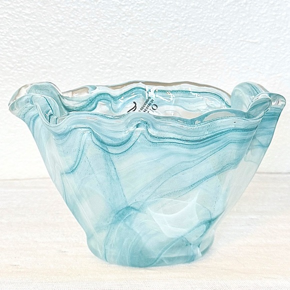 Abstract Murano Art Glass Bowl / Vase - Picture 2 of 9